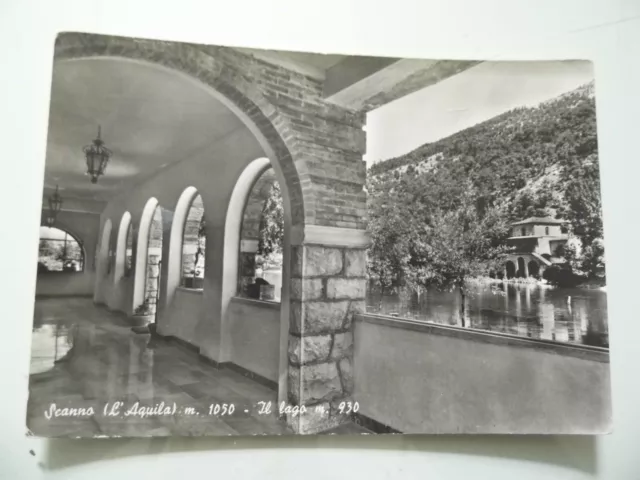 Cartolina Viaggiata "SCANNO ( L 'Aquila )  Il lago"  1965