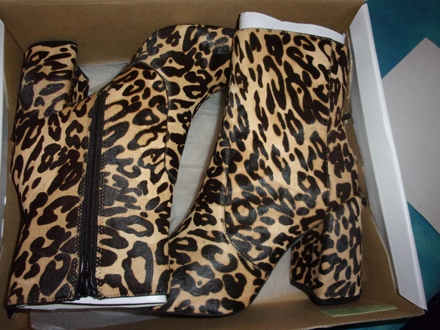 Eram / Boots Bottines Léopard Talons hauts en Daim/Cuir P.37