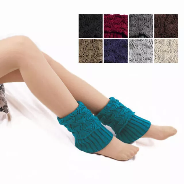 Hiver Multicolore Tricot Chaussettes Femme Jambière Gifts Crochet Les chaussette 2