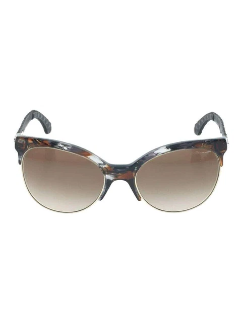 CHANEL #190 Sunglasses brown Ladies Cocomark Canvas Rubber