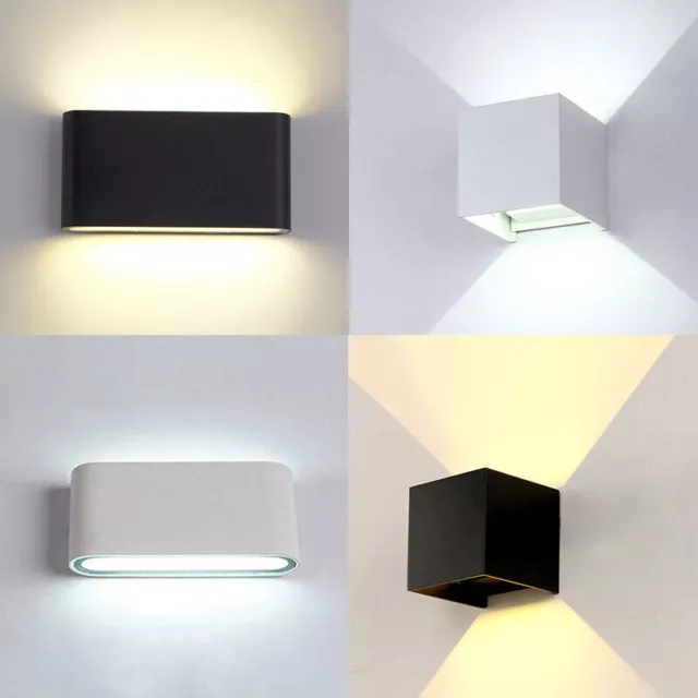 LED Wall Light Square 12W Waterproof Outdoor Indoor Lighting Fixtures Cool Warm