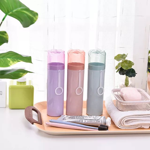 Portable Travel Home Toothbrush Toothpaste Storage Box Holder Brushing Cup Case