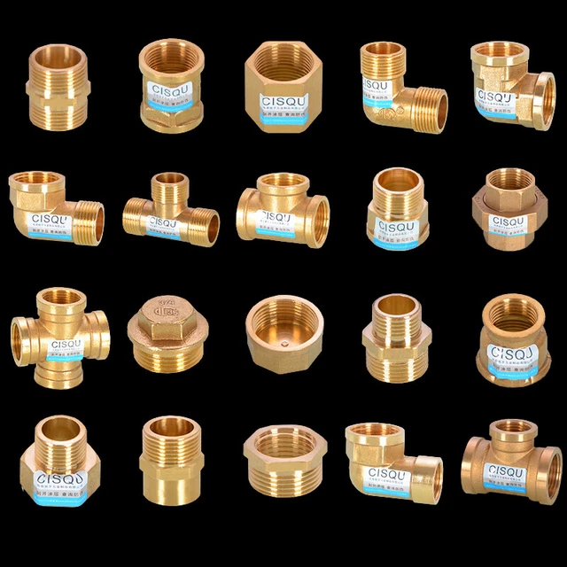 Tee Elbow BSP Connector Male Female Thread Hex Fittings Adapters Plating Nickel