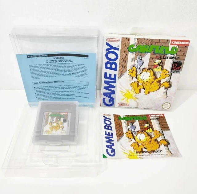NINTENDO GAMEBOY ORIGINAL Garfield Labyrinth Game Complete Boxed VGC £