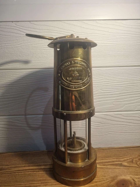 E. Thomas & Williams Ltd. Brass Miners Lamp No. 161777