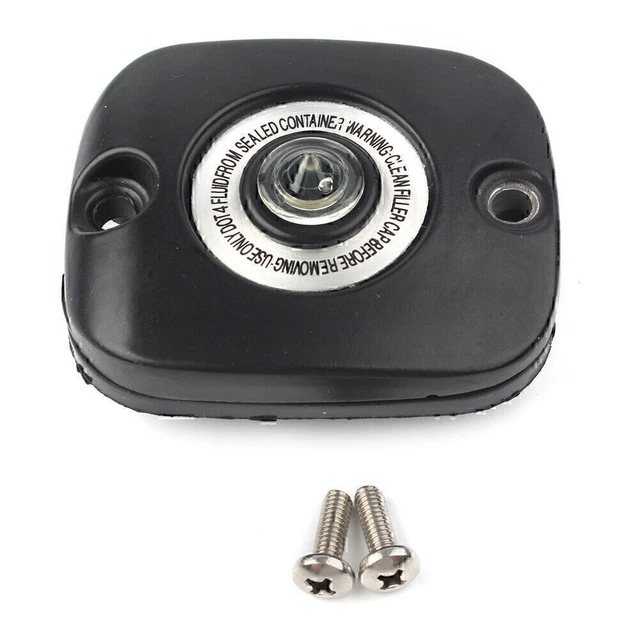 Black Front Brake Master Cylinder Cover For Harley XL Touring Softail Dyna 96-up