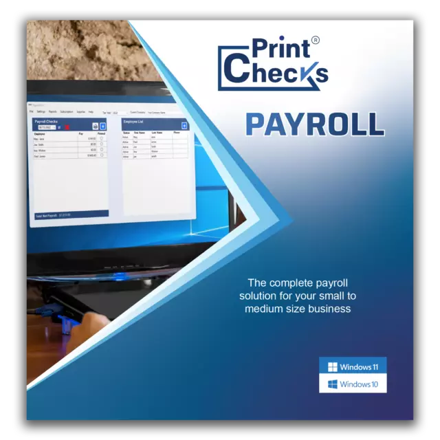 Payroll PRO software for Windows 10 /11- CD- Includes 12 month license