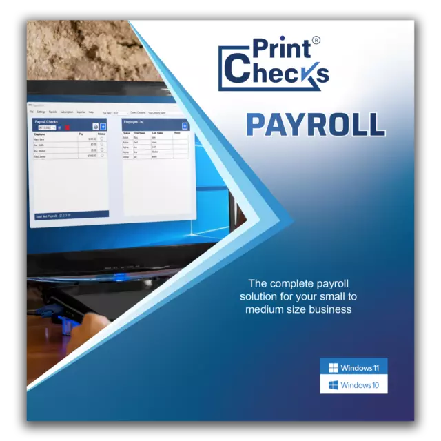 Payroll PRO software for Windows 10 /11- CD- Includes 12 month license Payroll PRO software for Windows 10 /11- CD- Includes 12 month license