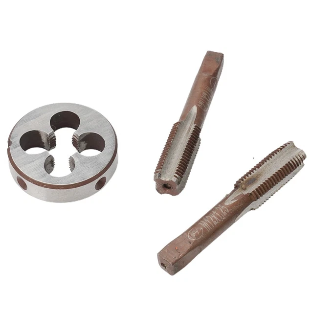 3X  M12 X 1.25mm HSS Metric Tap,Die,2*Tap And 1*Die Set Right Hand Thread HOT