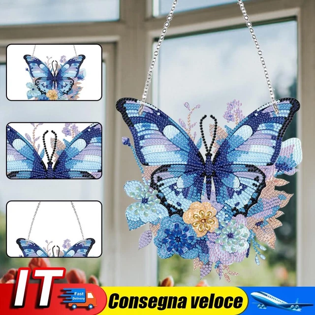 Kit Diamond Painting Pendente Farfalla - Con Diamanti 5D, Catena E Accessori Per Fai Da Te - Foto 7