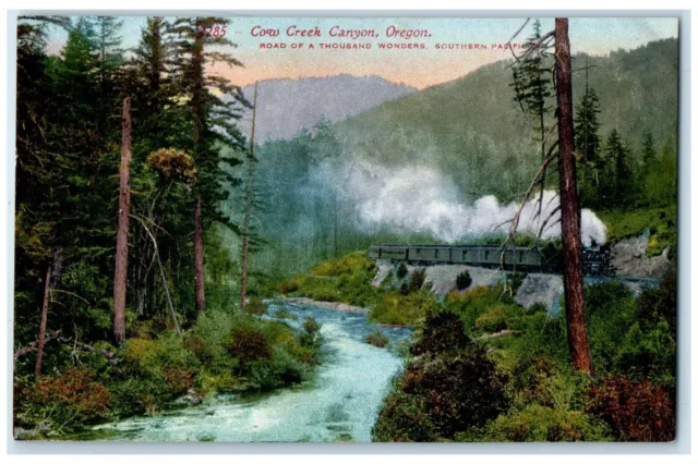 c1910's Road Of Thousand Wonder Southern Pacific Cow Creek Canyon OR Postcard