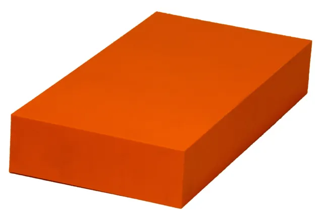 Plastic Blocks for Machining (Orange) - 1.5" x 6" x 12" - ABS Sheet