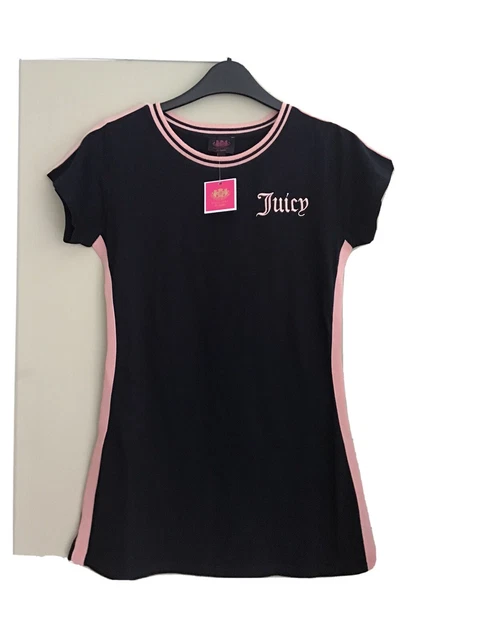 NWT Juicy Couture New Girls Age 5-6 Navy Cotton Short Sleeved T.Shirt Dress