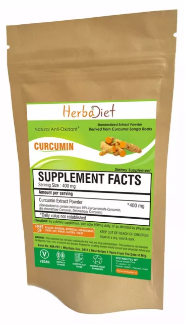 Curcumin 95% Powder Curcuma Longa 3 PEAK Curcuminoids Turmeric Root Extract