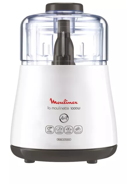 Moulinex DPA141 Picador 1000Watts 0.3 Lt 1VELOCITà La Cuerda Superior Blanco