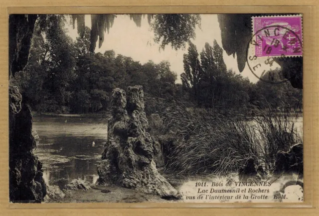Cpa Bois de Vincennes - Lake Daumesnil and rocks rp0467
