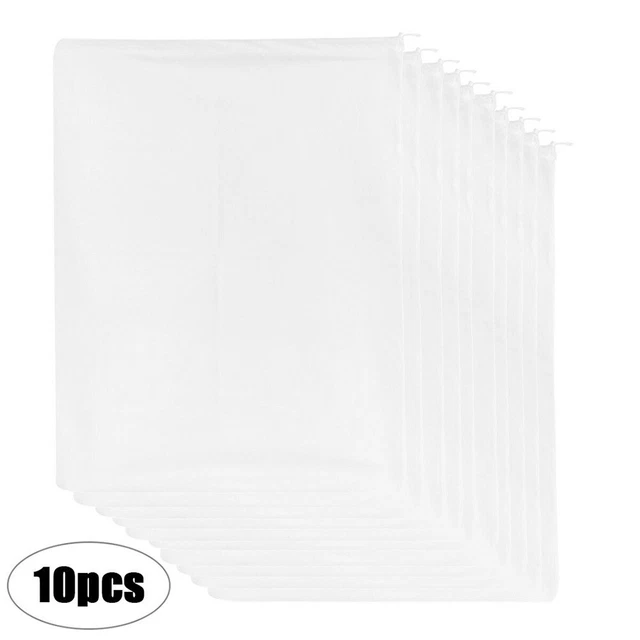 LOT DE 10 sacs de rangement transparents pour chaussures cordon de