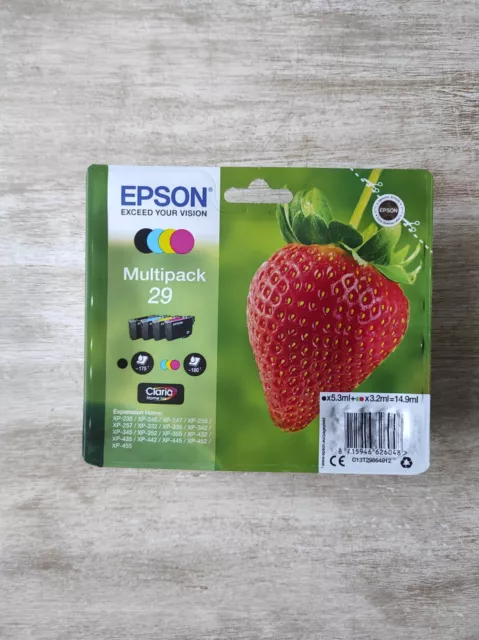 Epson 29 Noir, Cyan, Magenta, Jaune Cartouches d'Encre - C13T29864010