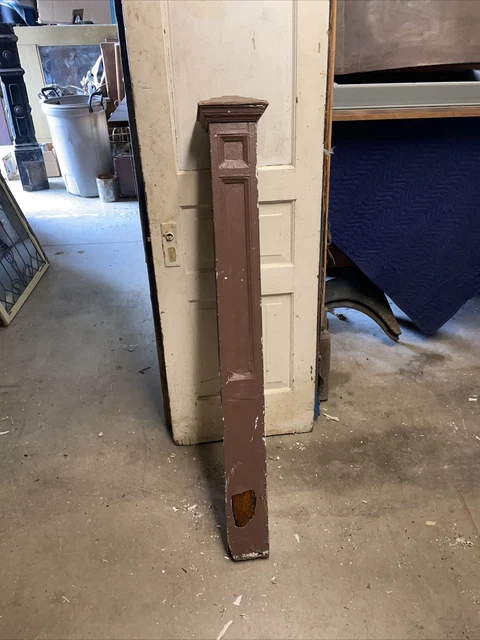 bova Antique Painted Oak Newell post 53 x 5 x 5