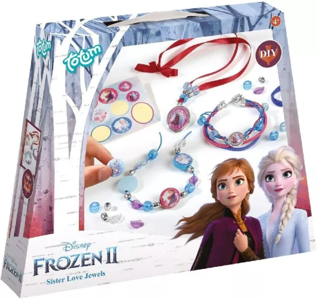 Frozen II 680661 Schwesternschmuck Bastel-Set Prinzessinnen-Armbänder Perlen Anh