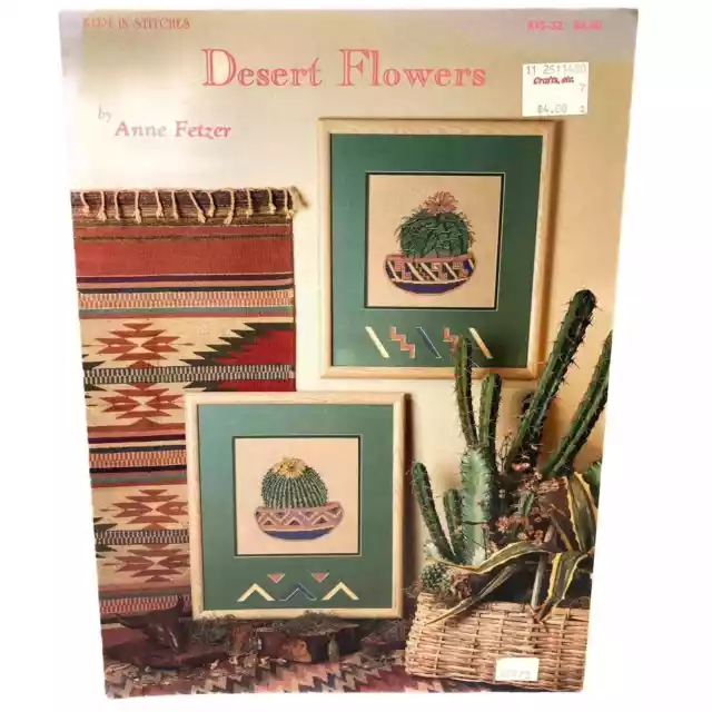 Southwest Desert Flowers Cross Stitch Softcover Book of Cactus KIS book #32