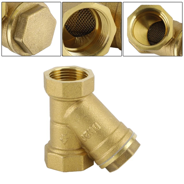 3/4& NPT THREAD Y Shaped Brass Strainer Filter Valve Connector Fits