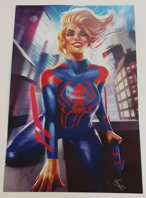 Signed RYAN KINCAID By Tristarr 11 x 17 Marvel Spider Gwen Comic Art Print