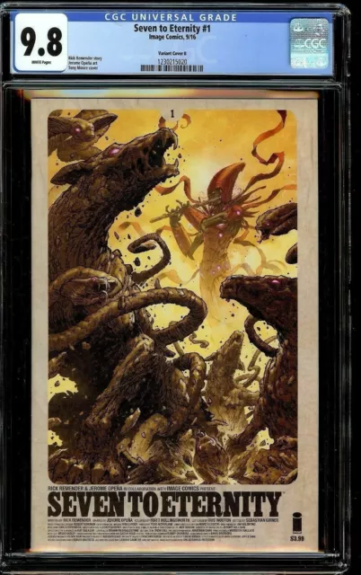 SEVEN to ETERNITY #1 (2016) CGC 9.8 VARIANT COVER TONY MOORE IMAGE COMICS! NM/MT