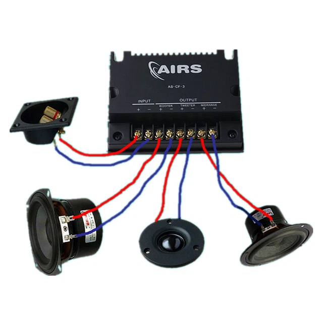 HIFI 3WAY CAR Speaker Frequency Divider Tweeter/Mid/Woofer Crossover 4