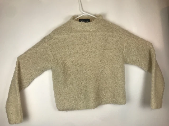 August Silk Knits Women's Sz M Mohair Blend Sweater Lagenlook Bohemian Cropped