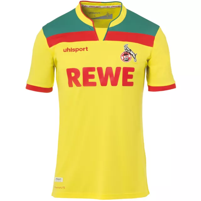 uhlsport 1. FC Köln Ausweichtrikot kurzarm Papageientrikot 3. Trikot gelb 2021