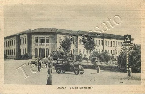 Cartolina di Asola, scuola elementare - Mantova, 1942