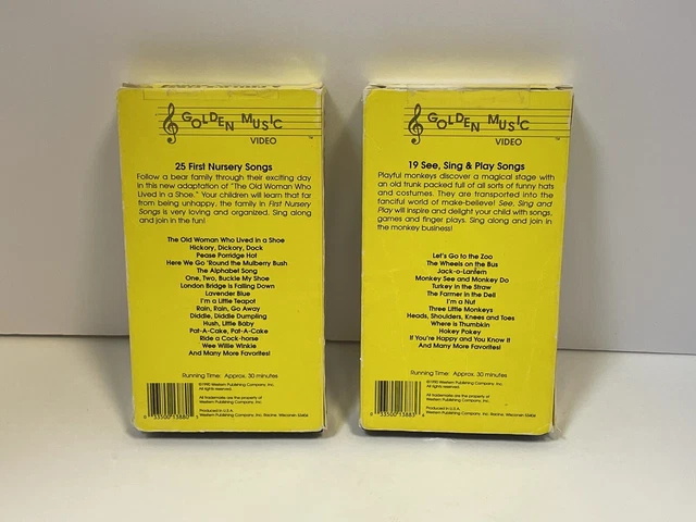 SEE, SING, & Play & A Child’s First Nursery Songs VHS Golden Book ...