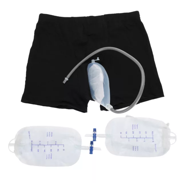 Male Urine Bag Wearable Incontinence Pants Boxers With Catheter Collection Bag