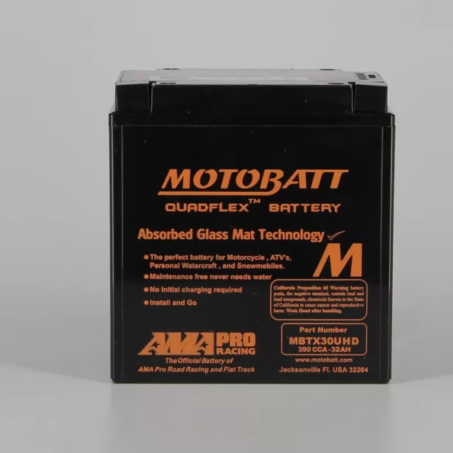 Battery Motobatt AGM 30amp-MBTX30UHD BMW R60 R75 R80 R100 K75 K1 K100