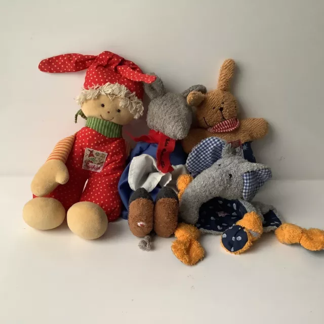 4 x Sigikid Greifling Wichtel Schnuffeltuch Kuscheltier Kuscheltuch im Set