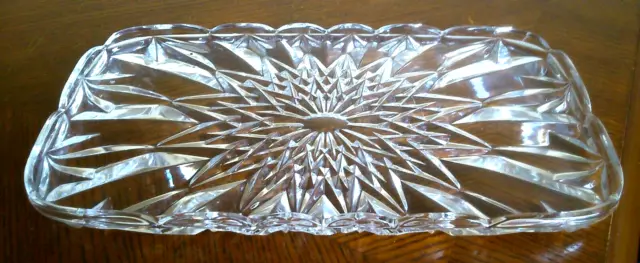 Nachtmann Crystal Stunning Vtg 31 x 16 cm Dressing Table Trinket or Drinks Tray