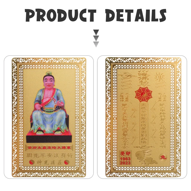 2pcs Praktische Allgemeine Auspicious Karten Fengshui Amulett Für Neue Jahr 3