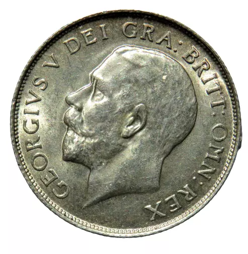 1911 King George V Silver Shilling Coin - Great Britain