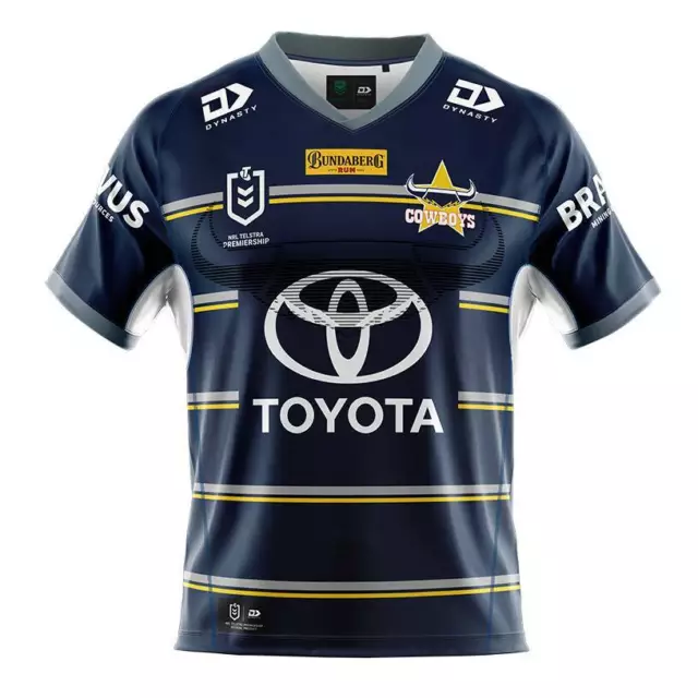 North Queensland Cowboys Home Jersey Small - XL Navy NRL Dynasty In Stock! 22