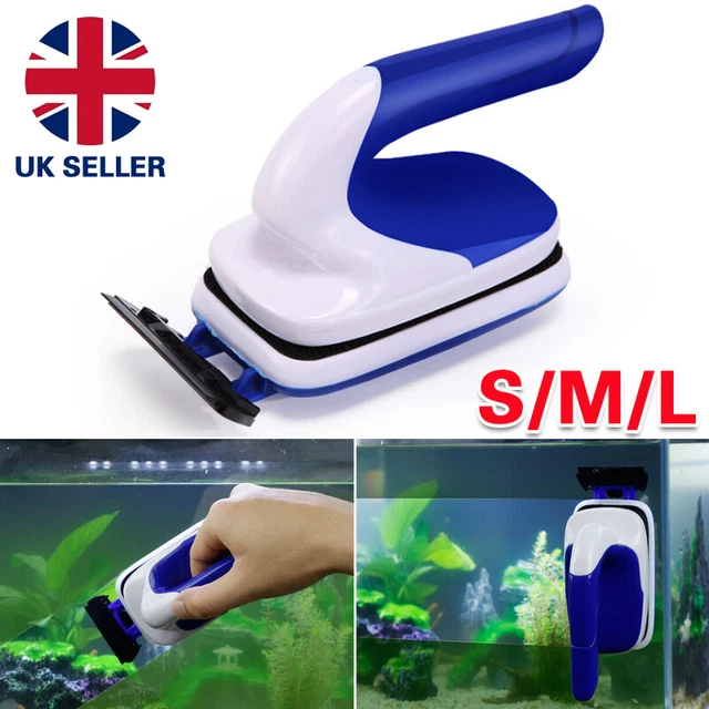 Magnetic Aquarium Fish Tank Glass Cleaner Brush Floating Magnet Cleaning UK