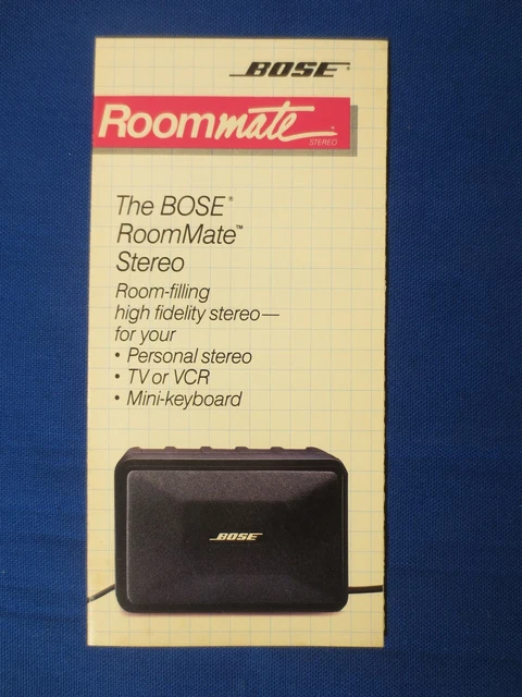 Bose Room Mate Stereo Speaker Sales Brochure Original Factory Issue