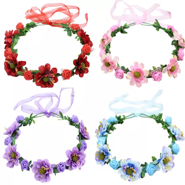 Fascia per capelli corona fiori per bambine bambini sposa testa floreale EsS1UK.ZY