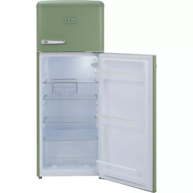 CDA Betty Meadow Fridge Freezer - Green - Static - 80/20 - Retro - Freestanding 3