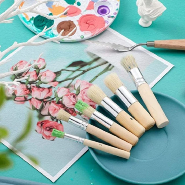 da disegno Manico in legno Gesso di setole Pennelli per pittura Pennello a olio