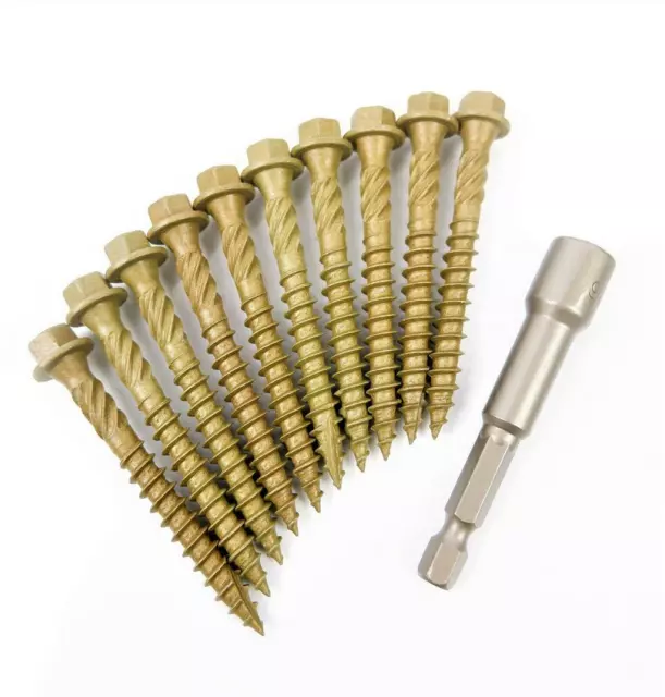 Hex Head Landscape Screws Sleeper Decking Fixing Timberfix Timberlok In-Dex Type 2