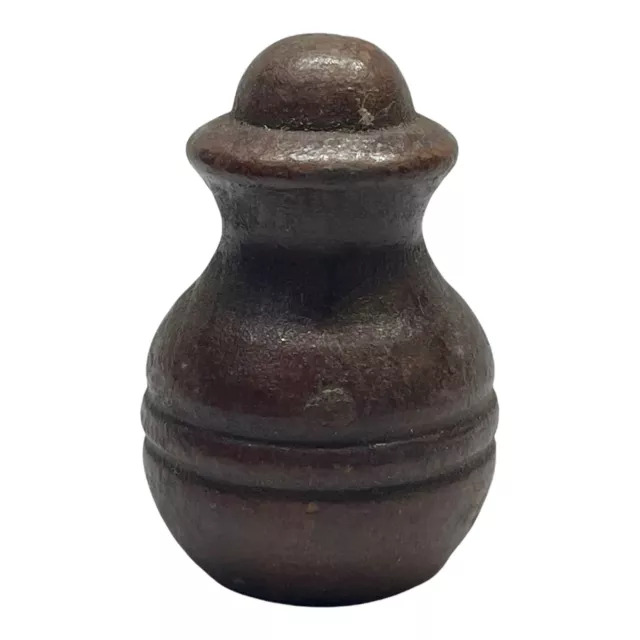 Vintage Antique Turned Wood Newel Post Finial Top Topper 2”