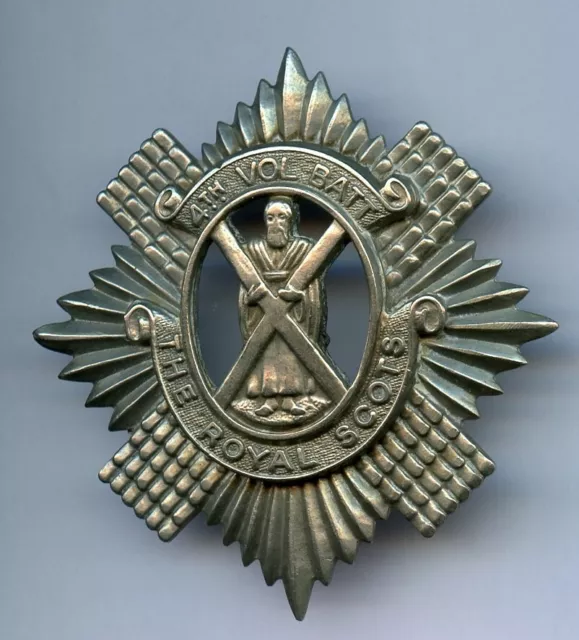 Original Rare WW1 4th Bn The royal Scots Cap Badge 2