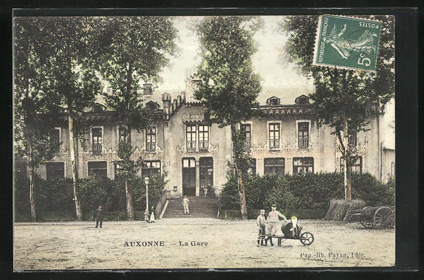 Carte Postale Ancienne Auxonne (21) Rue Lafayette - CPA 1900