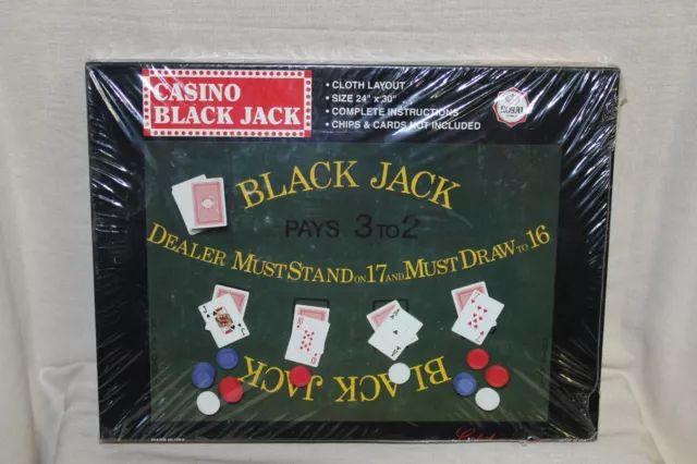 Royal Games Black Jack Cloth Layout 24x30 Vintage NIB See photos